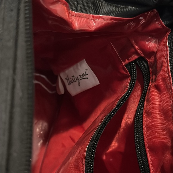 Large Black White Polka Dot Zipper Makeup Bag - Picture 8 of 9